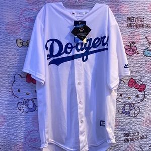 Majestic MLB LA Dodgers Clayton Kershaw 22 White Jersey